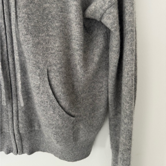 White + Warren Heather Gray Zip Up Hoodie SM - Picture 6 of 9